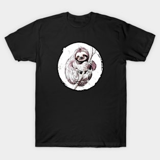 Sloth in Abstract: Costa Rican Wildlife Art T-Shirt